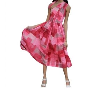 New WKND WYFR Cold Shoulder Dress In Pink Organdy NWT